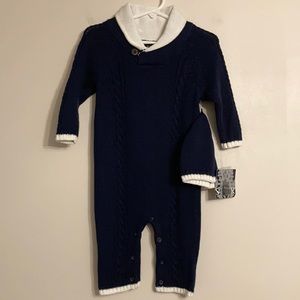 SKYR Infant Cable Knit Onesie Romper w/Knit Hat